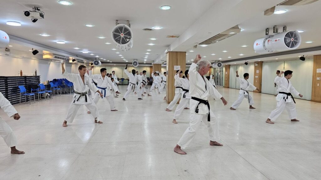 Participants training in lines at the 2026 seminar