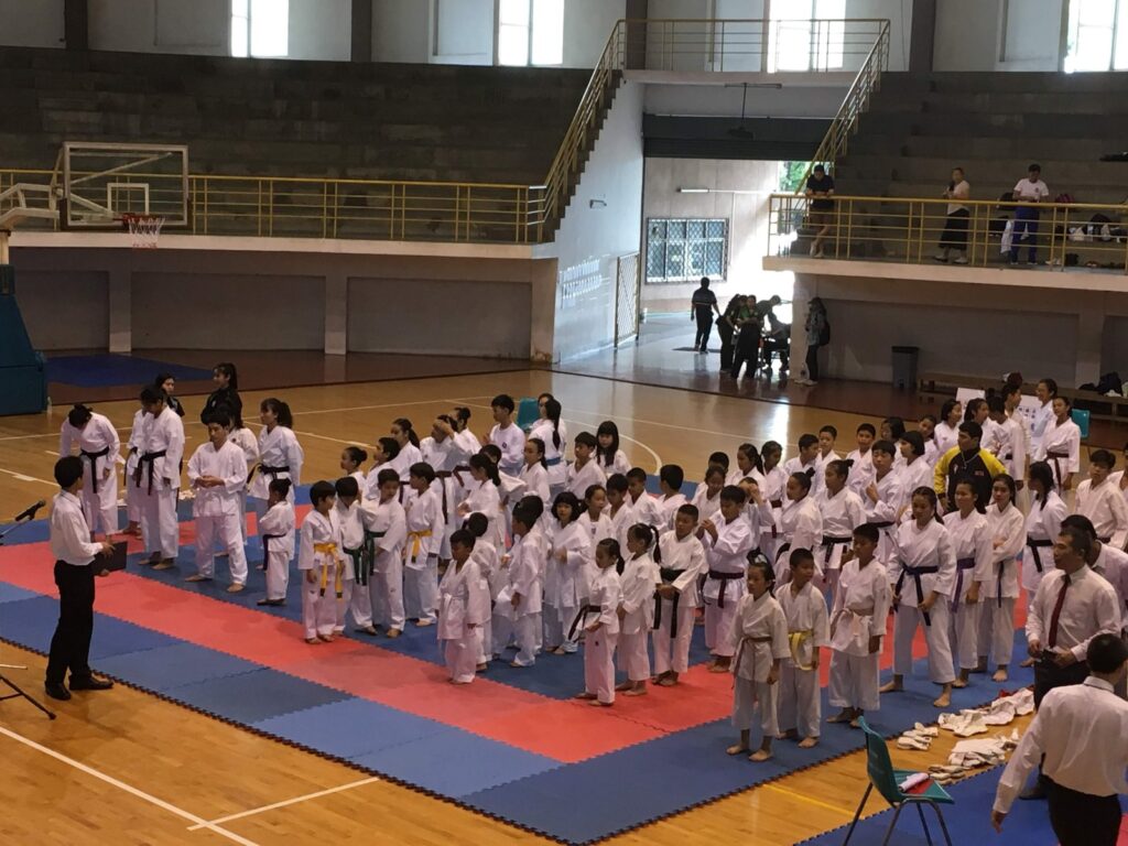 Competitors lined up at the Thailand Shoto Cup 2018