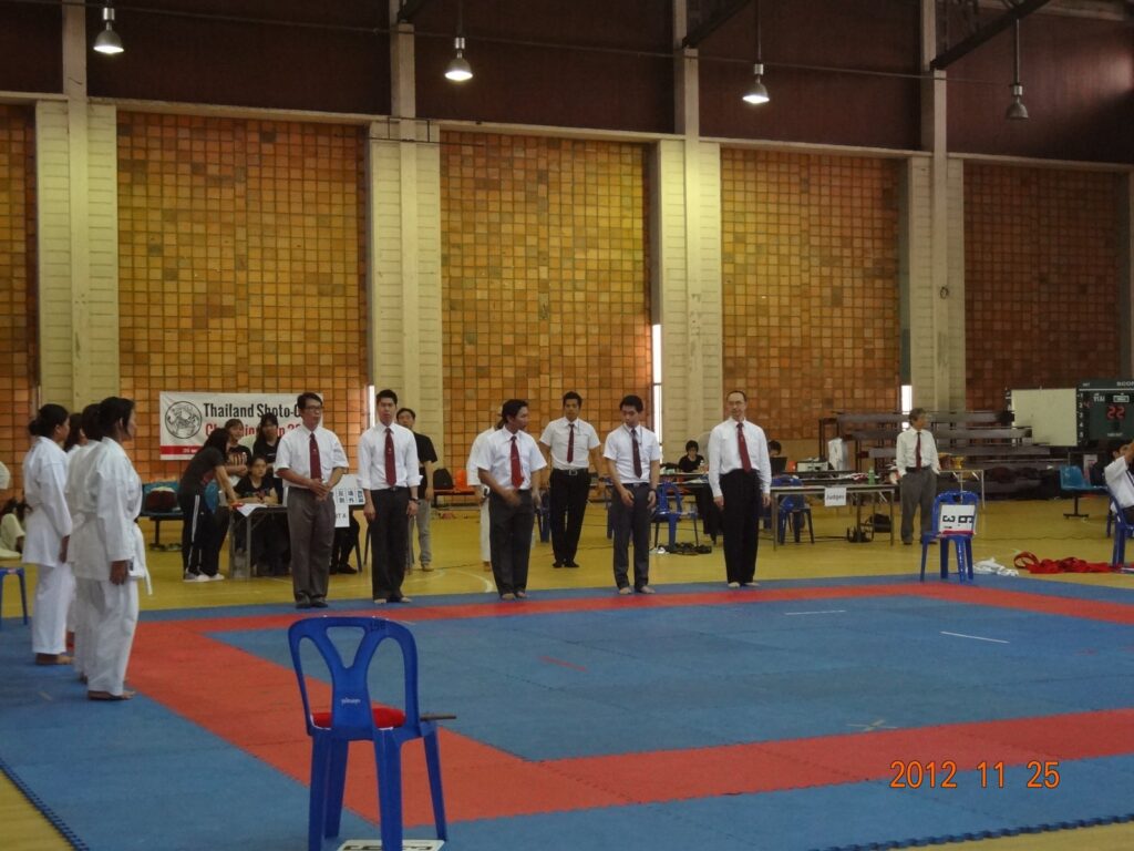 Officials and competitors at the Thailand Shoto Cup 2012